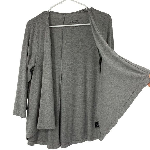 Womens Torrid Cardigan Open Front Gray Club Size 00 XS Swing 3267 - Picture 1 of 7